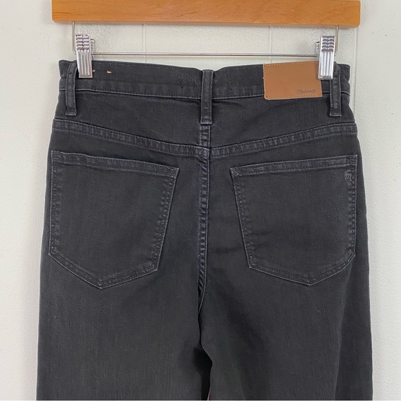 Madewell Slim Wide Leg Crop Jeans Women’s 26 Faded Black High Rise - Picture 8 of 16